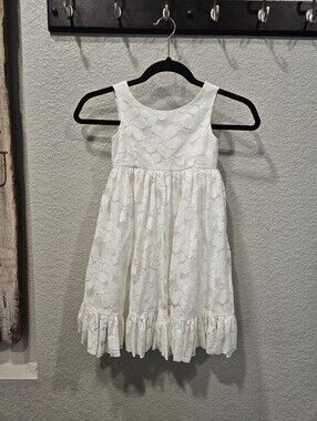David's Bridal Ivory Floral Lace Dress